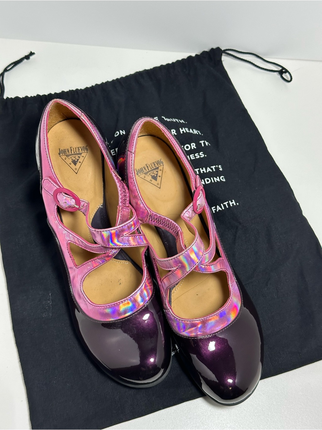 Fluevog Bellevue Pearl Hart Mary Jane Heel